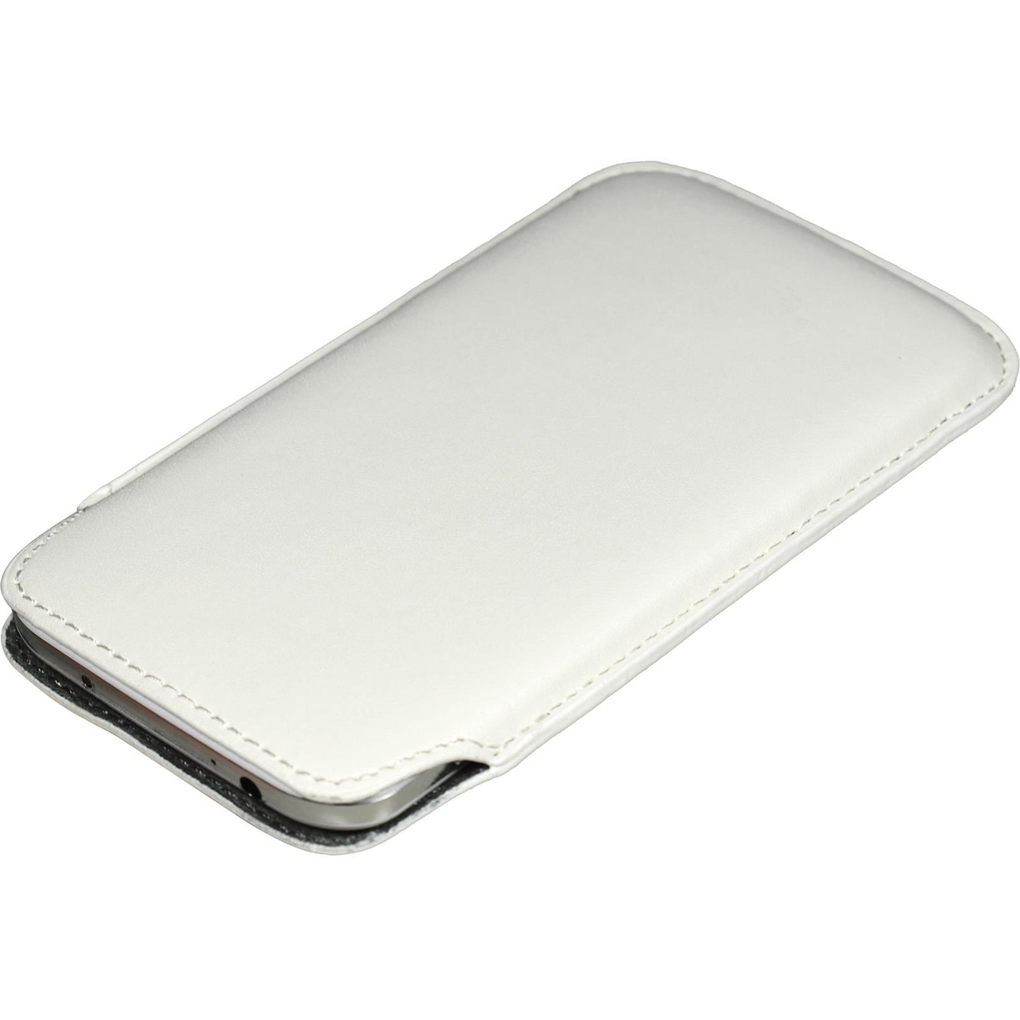 Kunst-Lederhülle für Samsung Galaxy S4 Tasche weiß + 2 Schut