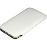 Kunst-Lederhülle für Samsung Galaxy S4 Tasche weiß + 2 Schut