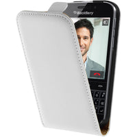 Kunst-Lederhülle für BlackBerry Q20 Flip-Case weiß Cover