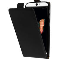 Kunst-Lederhülle für HTC Butterfly 3 Flip-Case schwarz Cover