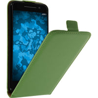 Kunst-Lederhülle für HTC One A9 Flip-Case grün + 2 Schutzfol