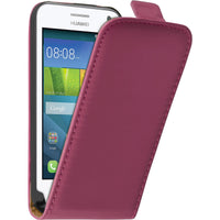 Kunst-Lederhülle für Huawei Y360 Flip-Case pink Cover