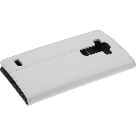 Kunst-Lederhülle für LG G4s / G4 Beat Book-Case weiß + 2 Sch