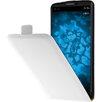 Kunst-Lederhülle für LG V10 Flip-Case weiﬂ Cover