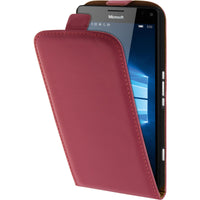 Kunst-Lederhülle für Microsoft Lumia 950 XL Flip-Case pink +