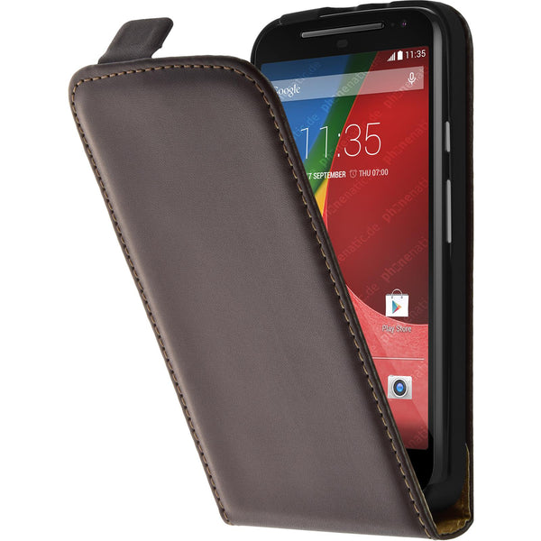 Kunst-Lederhülle für Motorola Moto G 2014 2. Generation Flip