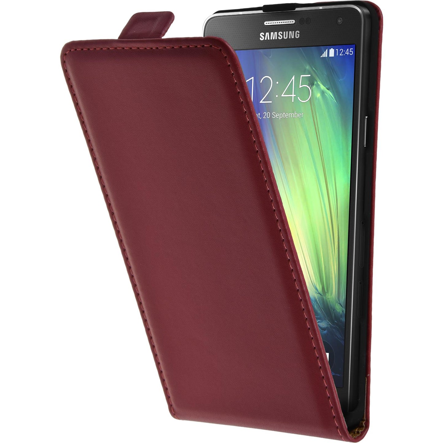 Kunst-Lederhülle für Samsung Galaxy A7 (A700) Flip-Case pink
