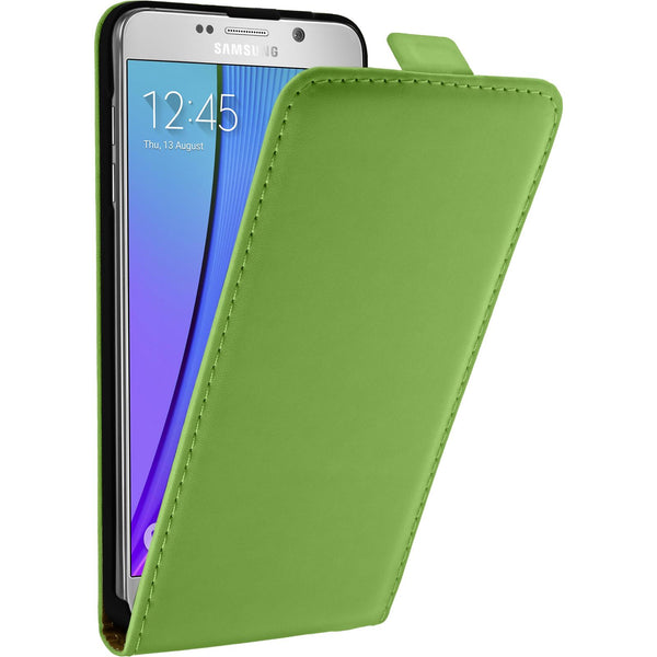 Kunst-Lederhülle für Samsung Galaxy Note 5 Flip-Case grün +