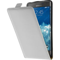 Kunst-Lederhülle für Samsung Galaxy Note Edge Flip-Case weiß