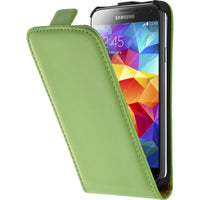 Kunst-Lederhülle für Samsung Galaxy S5 mini Flip-Case grün +