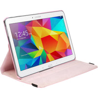 Kunst-Lederhülle für Samsung Galaxy Tab 4 10.1 360∞ rosa + 2