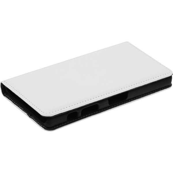 Kunst-Lederhülle für Sony Xperia Z5 Compact Book-Case weiß +