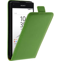 Kunst-Lederhülle für Sony Xperia Z5 Compact Flip-Case grün +