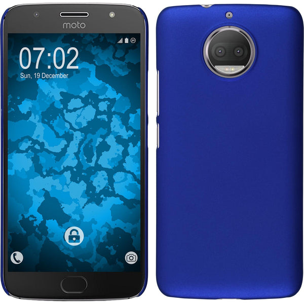 Hardcase für Lenovo Moto G5s gummiert blau