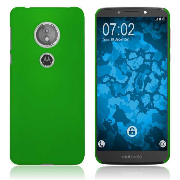 Hardcase für Motorola Moto E5 (5th Gen) gummiert grün