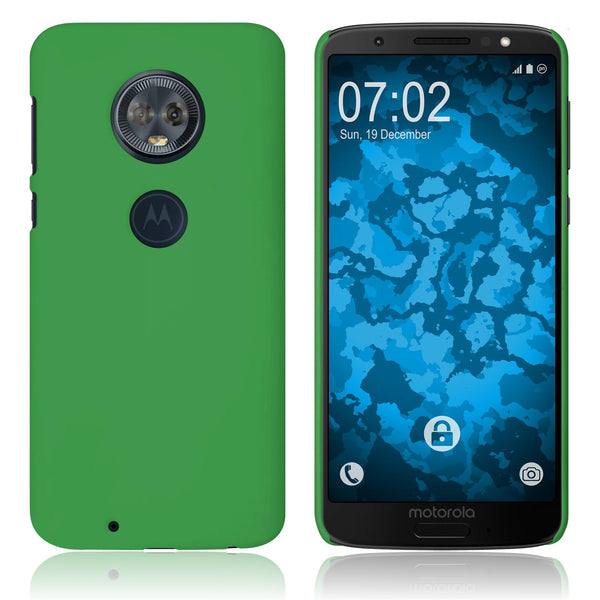 Hardcase für Lenovo Moto G6 gummiert grün