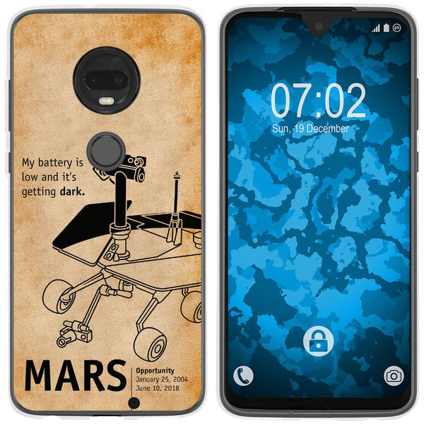 Moto G7 Silikon-Hülle Space Rover M2 Case