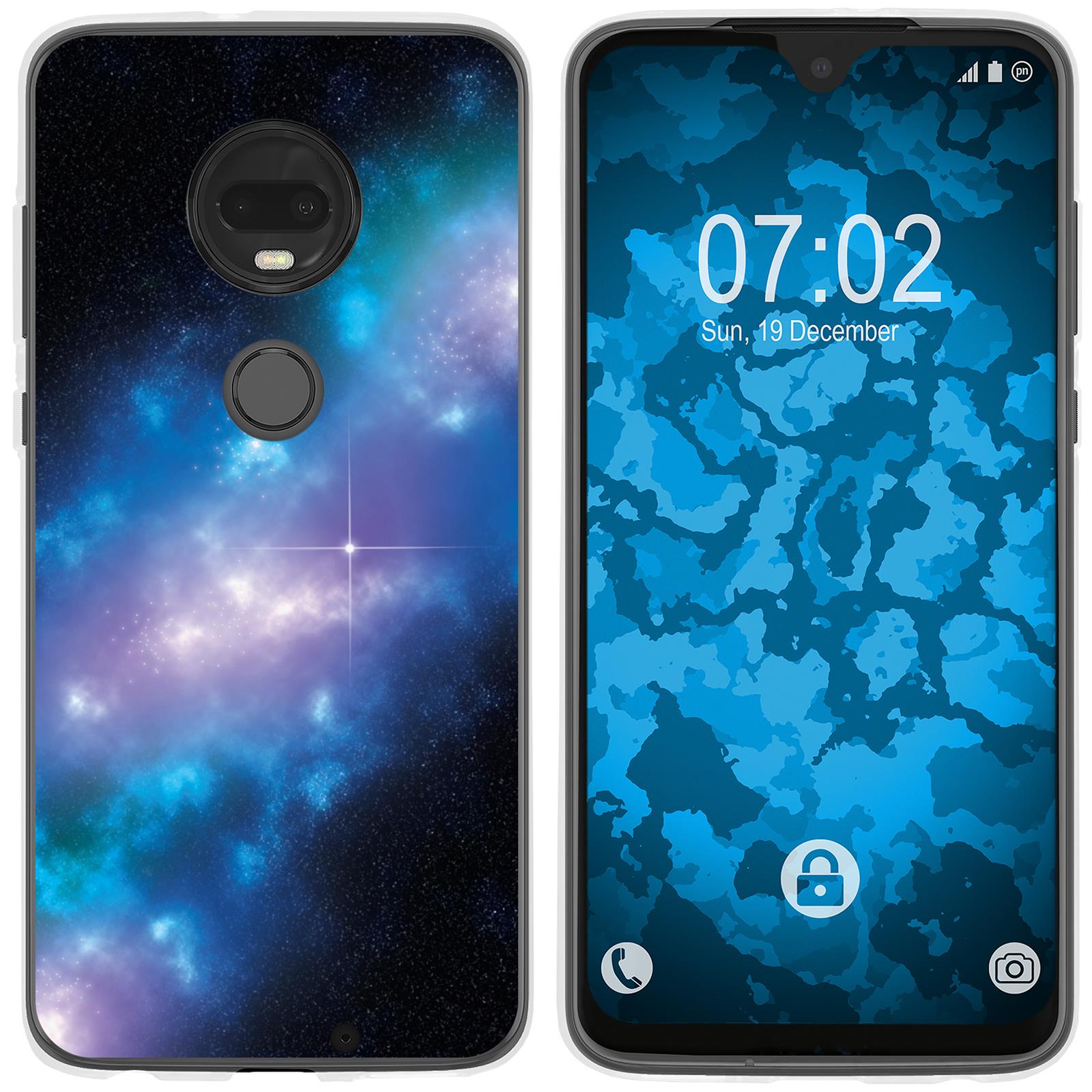 Moto G7 Silikon-Hülle Space Blue Belt M4 Case