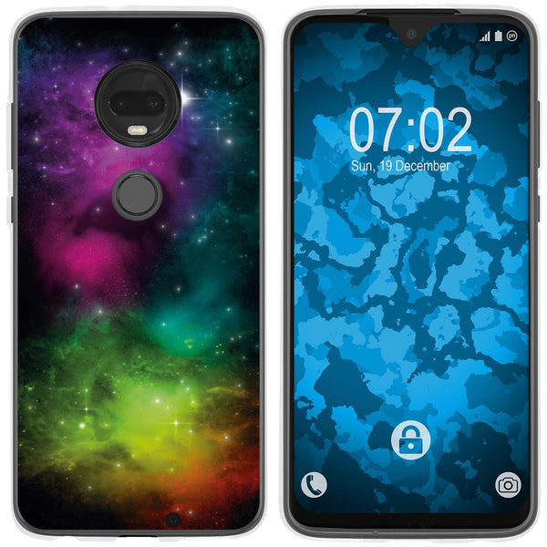 Moto G7 Silikon-Hülle Space Starfield M7 Case