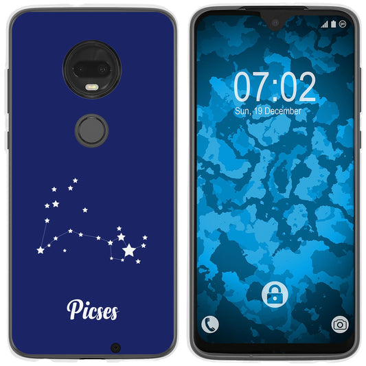 Moto G7 Plus Silikon-Hülle SternzeichenPisces M1 Case