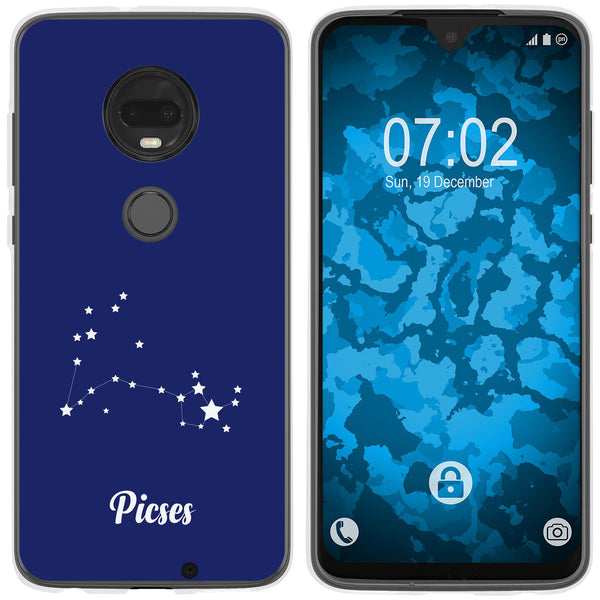 Moto G7 Plus Silikon-Hülle SternzeichenPisces M1 Case