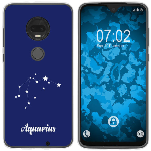 Moto G7 Silikon-Hülle SternzeichenAquarius M10 Case