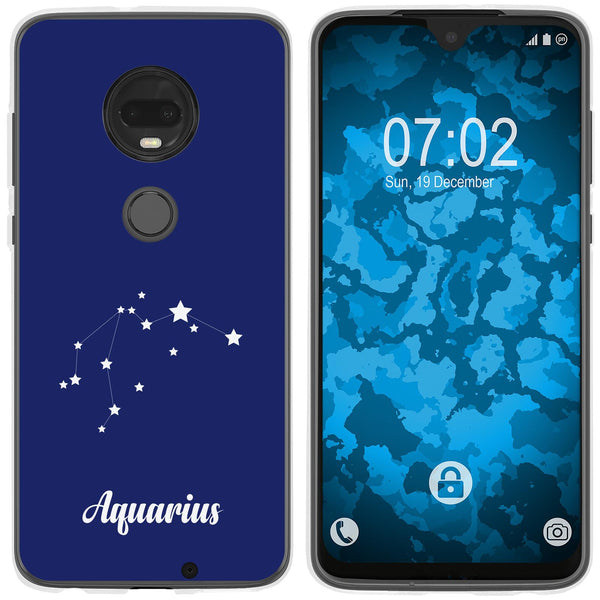 Moto G7 Silikon-Hülle SternzeichenAquarius M10 Case