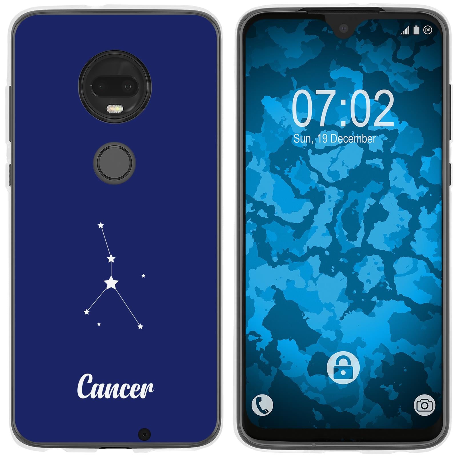 Moto G7 Plus Silikon-Hülle SternzeichenCancer M3 Case