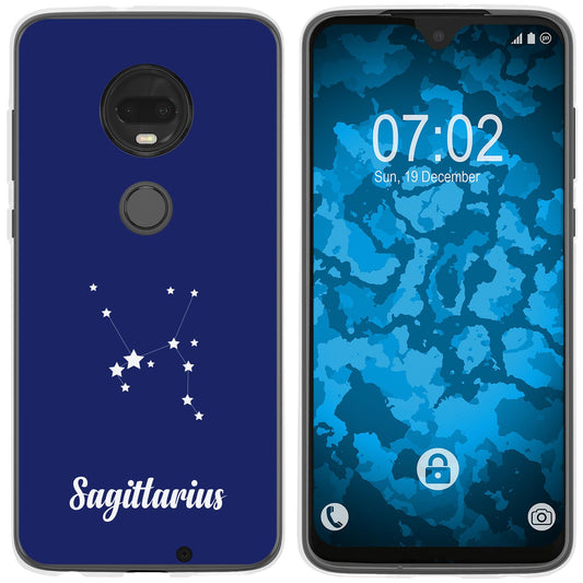 Moto G7 Plus Silikon-Hülle SternzeichenSagittarius M5 Case