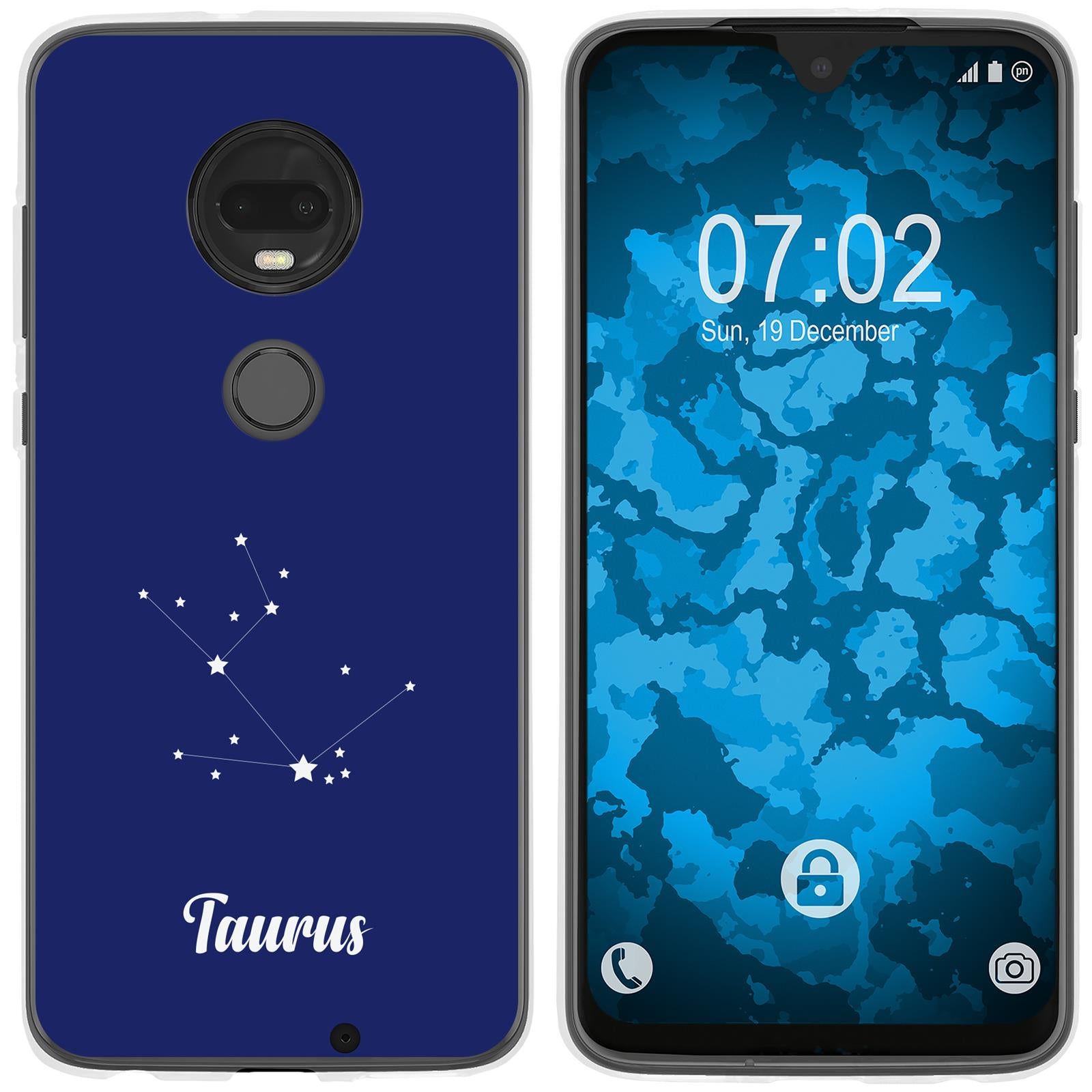 Moto G7 Plus Silikon-Hülle SternzeichenTaurus M8 Case