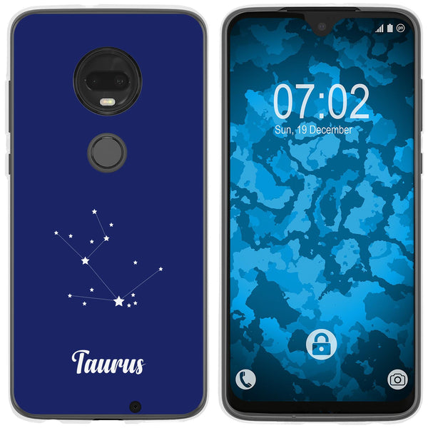Moto G7 Plus Silikon-Hülle SternzeichenTaurus M8 Case