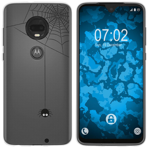 Moto G7 Silikon-Hülle Herbst Spinne/Spider M3 Case