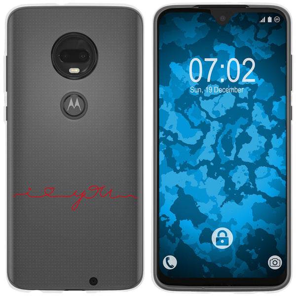 Moto G7 Silikon-Hülle in Love Wörter M2 Case