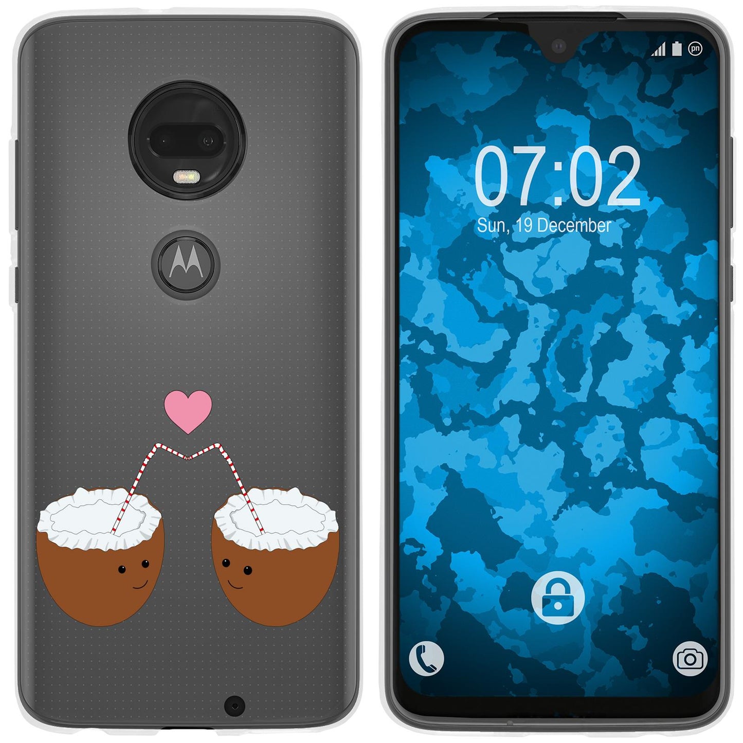 Moto G7 Plus Silikon-Hülle Sommer Coconuts M3 Case