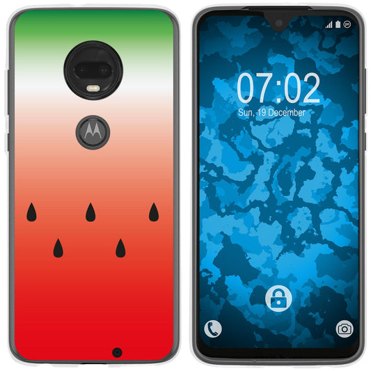 Moto G7 Plus Silikon-Hülle Sommer Melone M5 Case