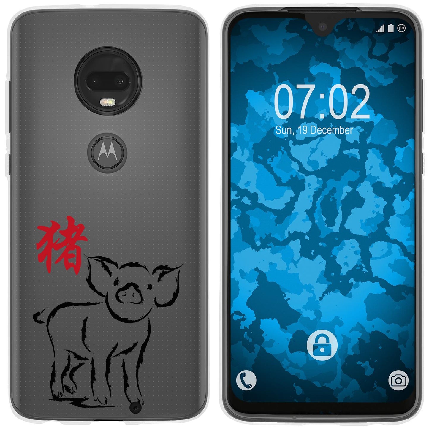 Moto G7 Plus Silikon-Hülle Tierkreis Chinesisch M12 Case