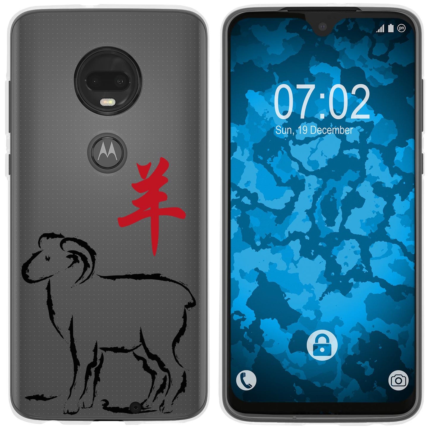 Moto G7 Plus Silikon-Hülle Tierkreis Chinesisch M8 Case