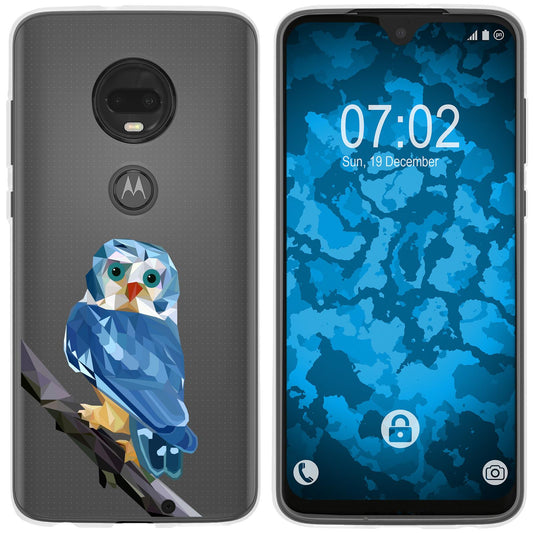 Moto G7 Silikon-Hülle Vektor Tiere Eule M1 Case