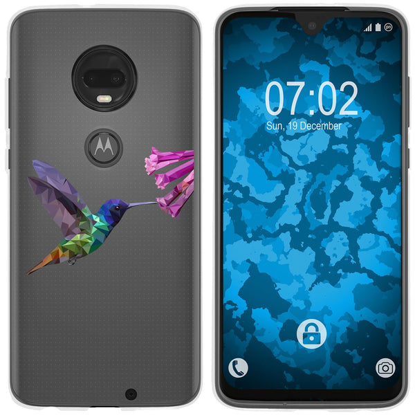 Moto G7 Plus Silikon-Hülle Vektor Tiere Kolibri M3 Case