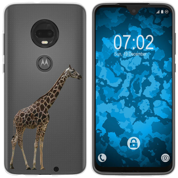 Moto G7 Silikon-Hülle Vektor Tiere Giraffe M8 Case