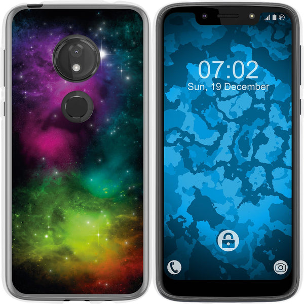Moto G7 Play Silikon-Hülle Space Starfield M7 Case