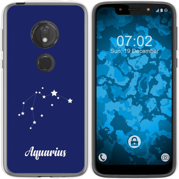 Moto G7 Play Silikon-Hülle SternzeichenAquarius M10 Case