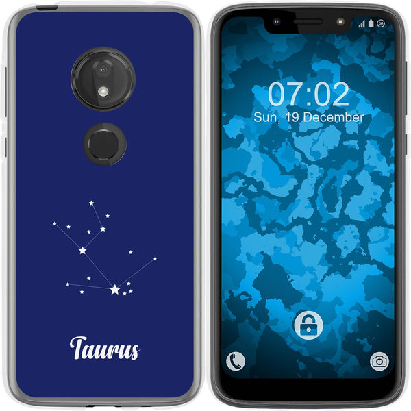 Moto G7 Play Silikon-Hülle SternzeichenTaurus M8 Case