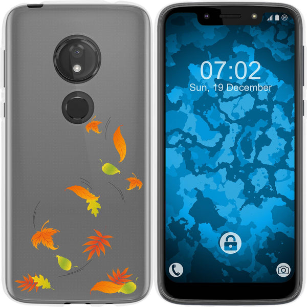Moto G7 Play Silikon-Hülle Herbst Blätter/Leaves M1 Case
