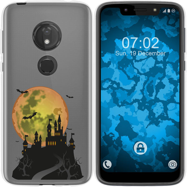 Moto G7 Play Silikon-Hülle Herbst Spukschloss M4 Case