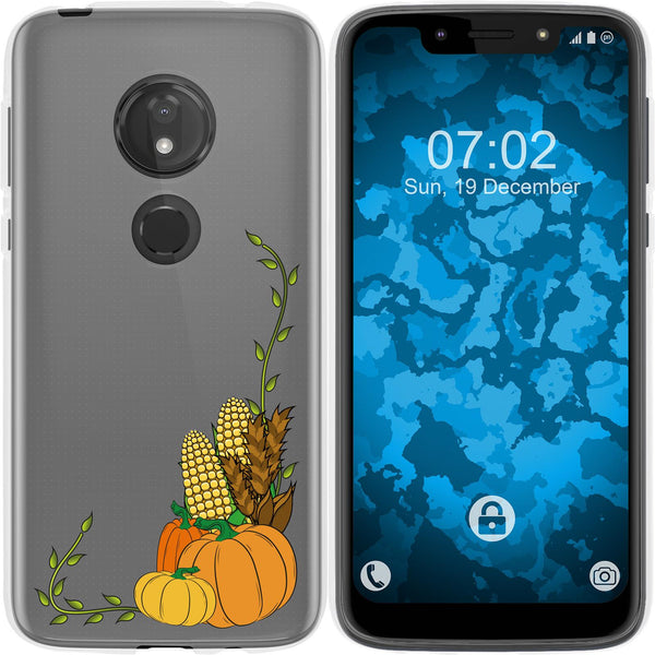 Moto G7 Play Silikon-Hülle Herbst Erntedankfest/Thanksgiving