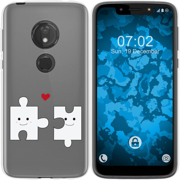 Moto G7 Play Silikon-Hülle in Love Herz M1 Case