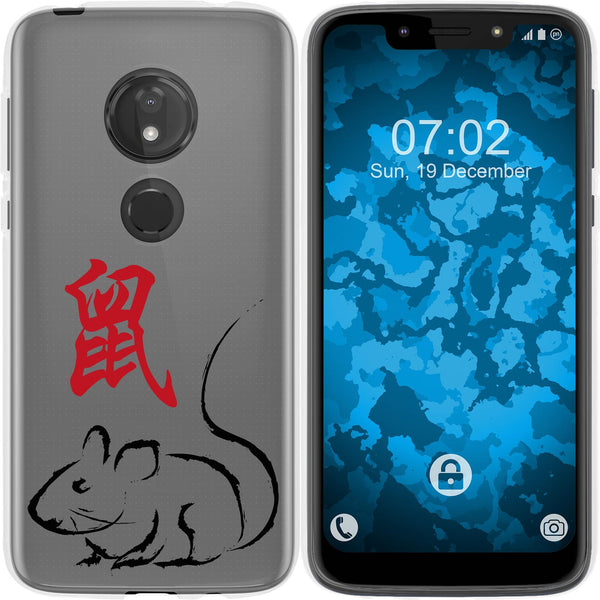 Moto G7 Play Silikon-Hülle Tierkreis Chinesisch M1 Case