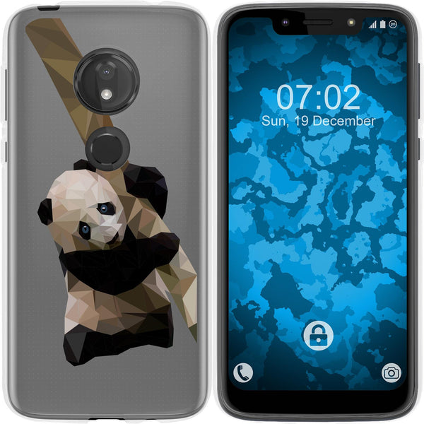 Moto G7 Play Silikon-Hülle Vektor Tiere Panda M4 Case