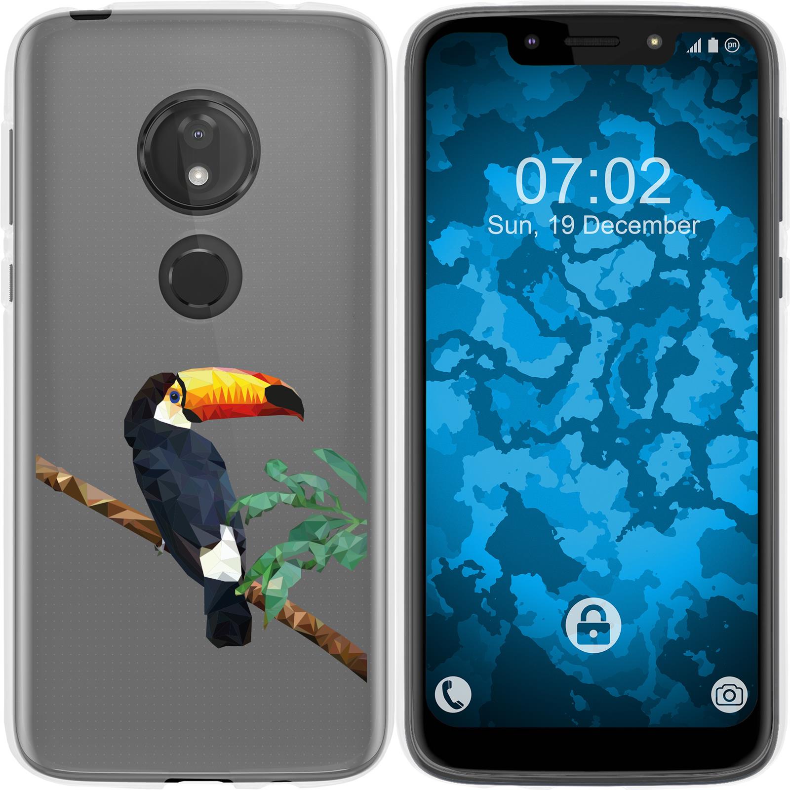 Moto G7 Play Silikon-Hülle Vektor Tiere Tucan M5 Case